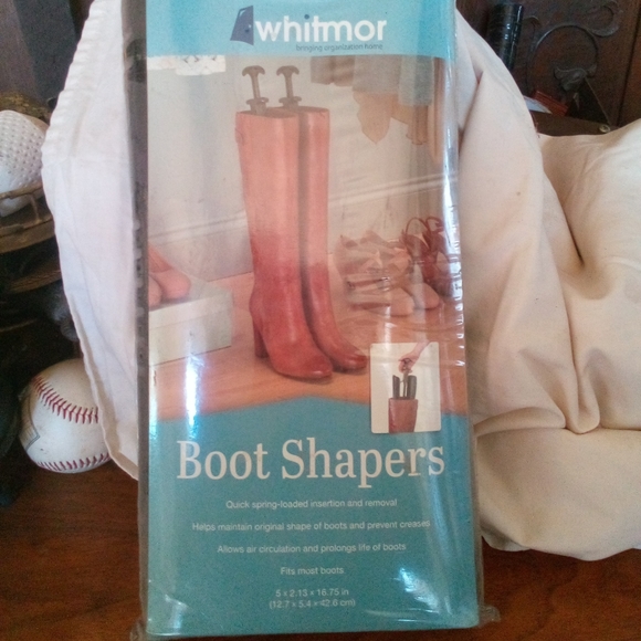 NIP - Whitmor Boot Shapers - Spring Loaded Adjustable Men/Women's Boot Shapers - Picture 5 of 8